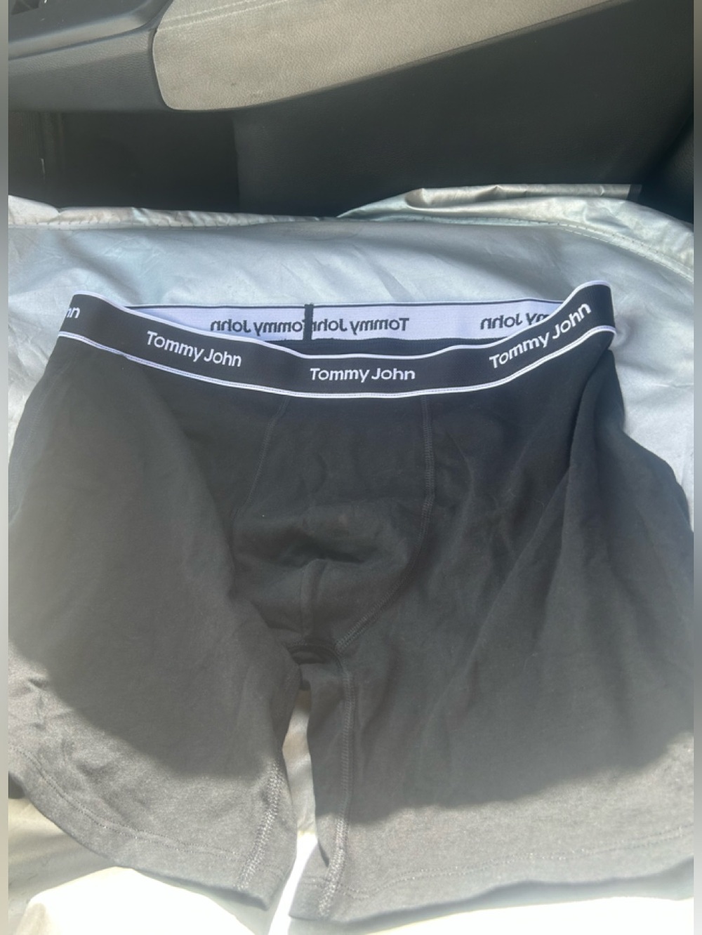 Men’s Tommy John Essential Cool Cotton Stretch Black Boxer Briefs Large Size